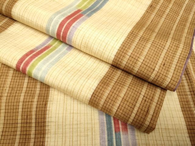 平和屋着物●上質な紬　間道　正絹　逸品　DAAV3195du