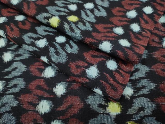 平和屋着物●久留米絣　単衣　花間道　綿　逸品　DAAV3229du