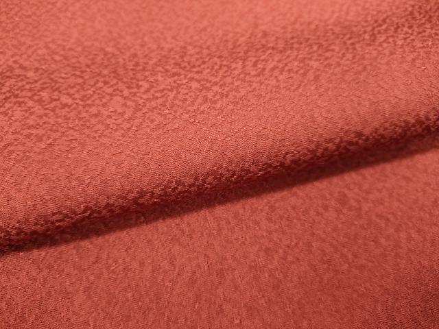 平和屋着物○上質な色無地 紋意匠 紅海老茶色 正絹 逸品 未使用