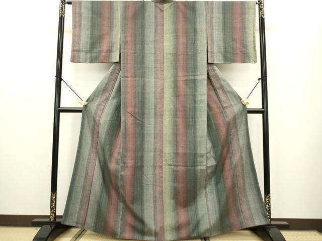 平和屋着物●上質な紬　間道　正絹　逸品　DAAV3344du 平和屋着物○上質な紬 間道 正絹 逸品 DAAV3344du