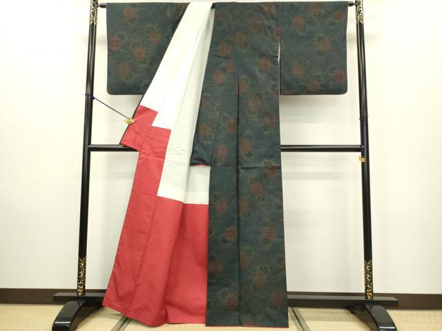 平和屋着物○本場大島紬 舞花文 正絹 逸品 DAAV3360duの通販はau PAY