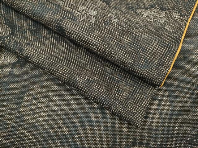 平和屋着物●本場大島紬　9マルキ　雲取花文　正絹　逸品　DAAV3377du