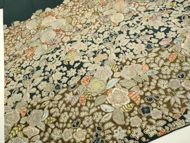 平和屋着物○訪問着 刺繍 辻が花 正絹 逸品 DAAV3387du