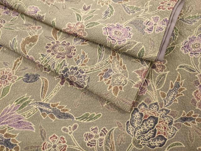 平和屋着物●上質な小紋　更紗花文　正絹　逸品　DAAV3393du