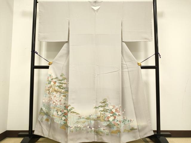 平和屋着物●豪華色留袖　作家物　花松文　暈し染め　金彩　正絹　逸品　未使用　DAAV3452du