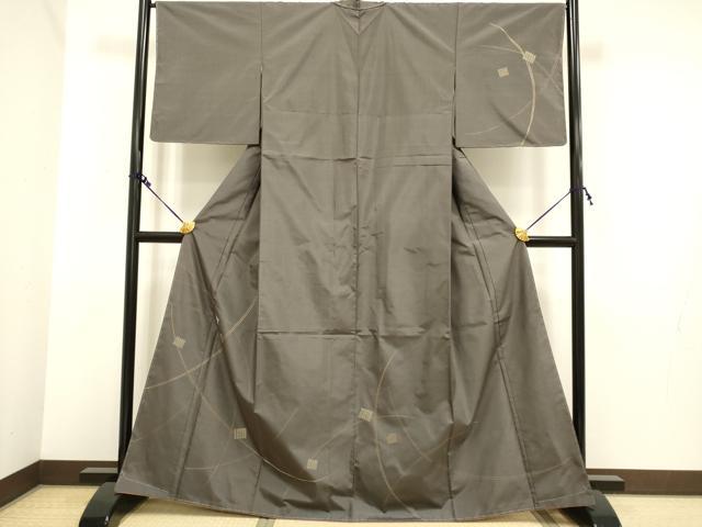 平和屋着物●訪問着　紬地　刺子　源氏香　鈴乃屋扱い　正絹　逸品　未使用　DAAV3457du