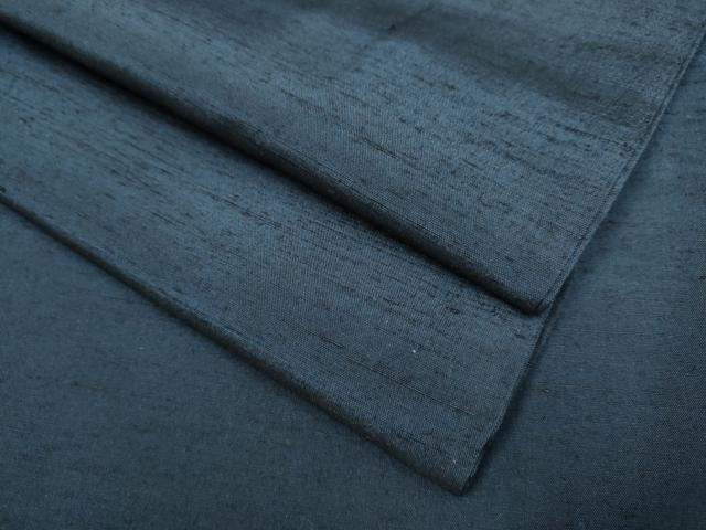 平和屋着物●男性　紬　ネービーブルー色　正絹　逸品　DAAV3470du