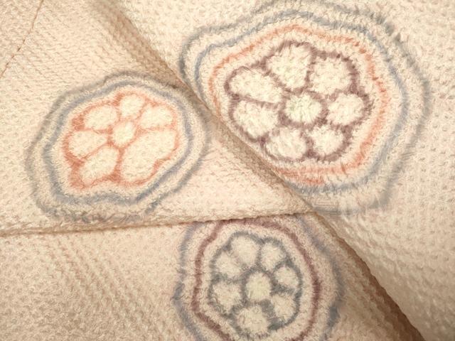 平和屋着物●上質な小紋　総絞り　花丸文　正絹　逸品　DAAV3481du