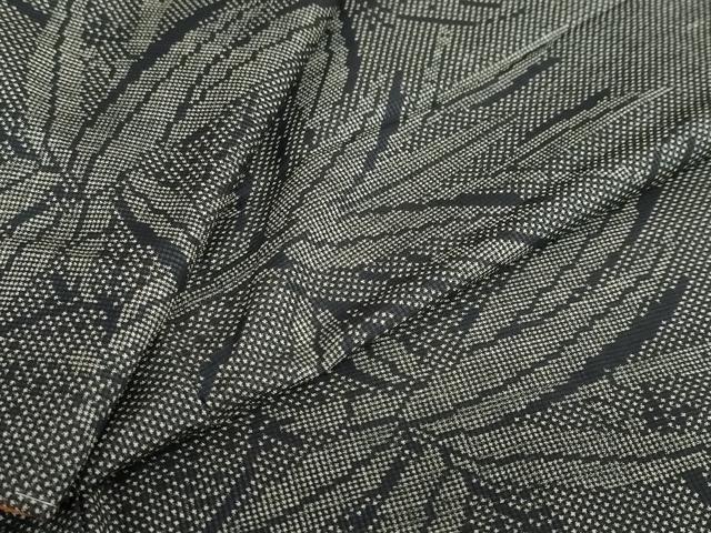 平和屋着物●本場大島紬　7マルキ　笹文　正絹　逸品　未使用　DAAV4841ud