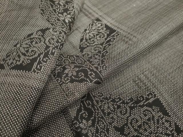 平和屋着物●本場大島紬　9マルキ　草花文　正絹　逸品　未使用　DAAV4875ud