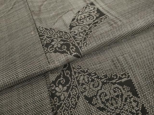 平和屋着物■本場大島紬　9マルキ　草花文　逸品　未使用　BAAK1918me 平和屋着物○本場大島紬 9マルキ 草花文 正絹 逸品 未使用 DAAV4875ud