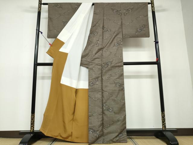 平和屋着物○本場大島紬 9マルキ 雲霞風景文 正絹 逸品 DAAV4885ud