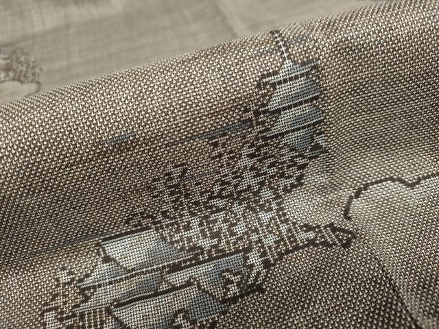 平和屋着物○本場大島紬 9マルキ 雲霞風景文 正絹 逸品 DAAV4885ud 平和屋