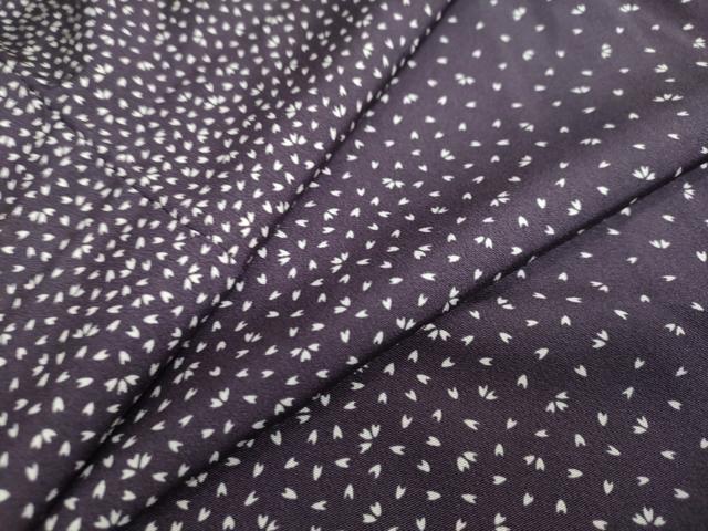 平和屋着物●上質な小紋　舞桜文　正絹　逸品　未使用　DAAV4889ud