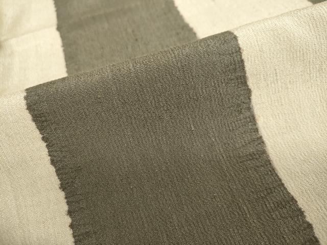 平和屋着物○上質なお召 間道 仮絵羽 正絹 逸品 未使用