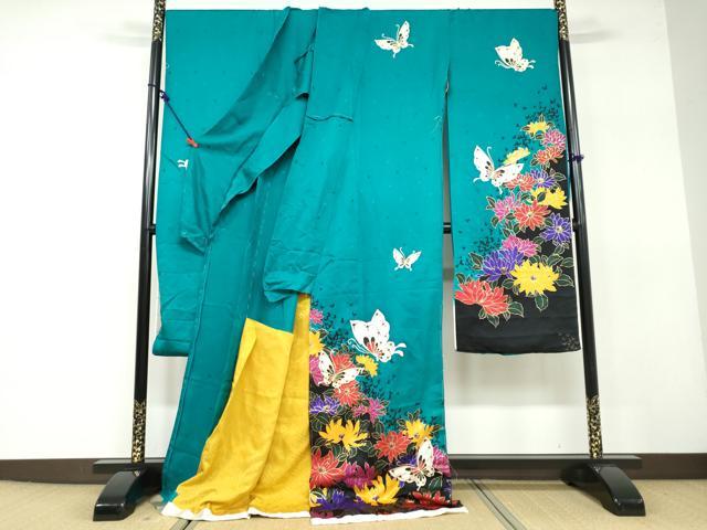 平和屋着物○豪華振袖 花蝶文 金彩 仮絵羽 逸品 未使用