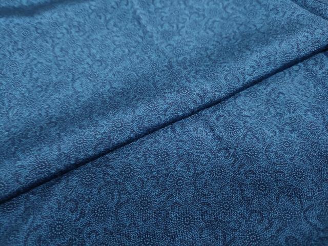 平和屋着物●重要無形文化財　人間国宝　中村勇二郎　江戸小紋　古代菊　正絹　逸品　DAAV4931ud