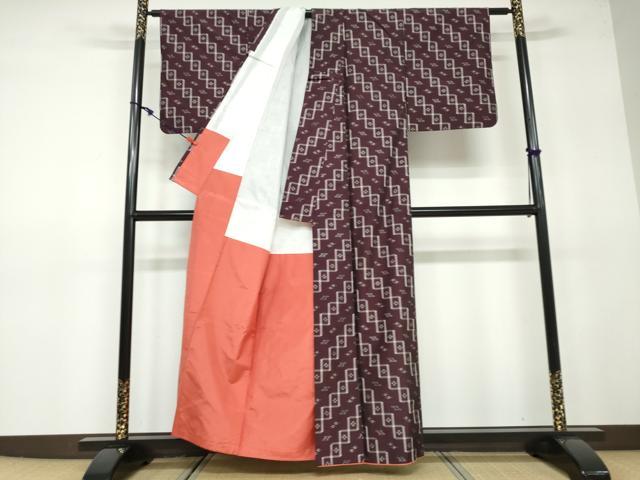 平和屋着物○本場琉球絣 正絹 逸品 DAAV4952ud