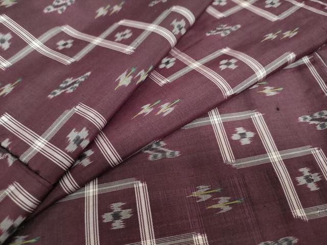 平和屋着物●本場琉球絣　正絹　逸品　DAAV4952ud