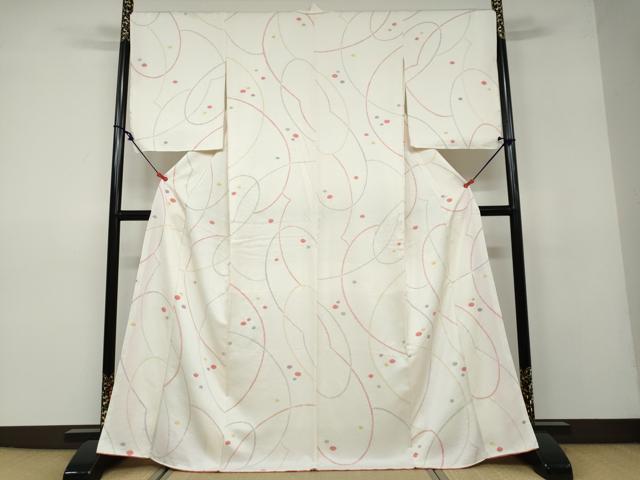 平和屋着物●上質な小紋　絞り　抽象文様　正絹　逸品　未使用　DAAV4968ud 平和屋着物○上質な小紋 絞り 抽象文様 正絹 逸品 未使用 DAAV4968ud