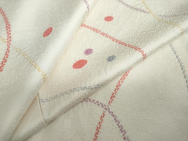 平和屋着物●上質な小紋　絞り　抽象文様　正絹　逸品　未使用　DAAV4968ud