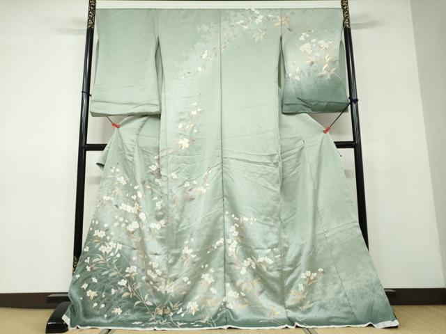 平和屋着物●訪問着　枝花文　金彩　仮絵羽　正絹　逸品　未使用　DAAV4970ud