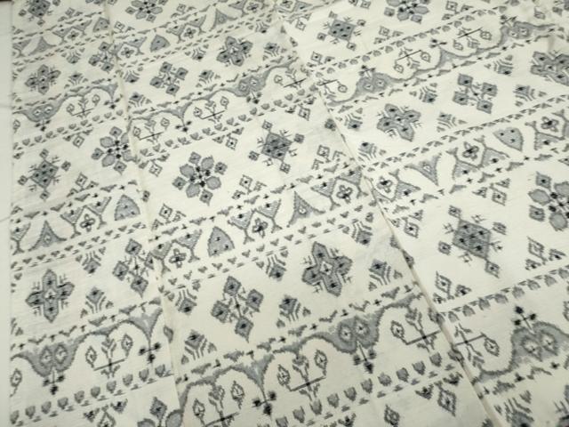 平和屋着物○上質な紬 幾何学文様 正絹 逸品 DAAV4989ud