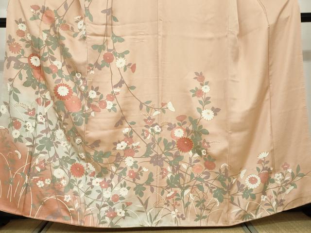 平和屋着物○あめや藤本 藤本最慶 訪問着 草木地紋 大円 暈し染め 金銀