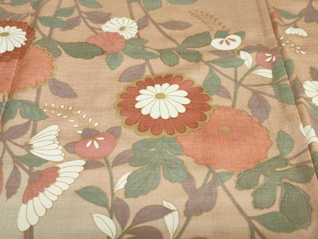 平和屋着物○結城紬 訪問着 作家物 龍雲 渡り橋風景文 正絹 逸品