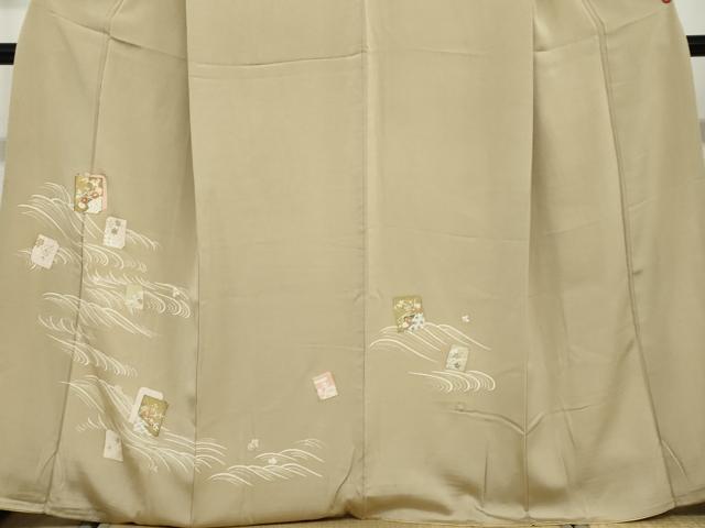 平和屋着物○人間国宝 七代 尾上菊五郎 訪問着 源氏車文 暈し染め 正絹