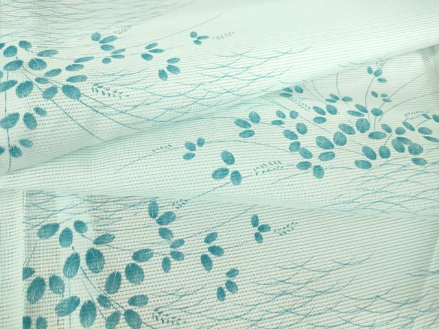 平和屋着物＊夏物 小紋 絽 萩 桔梗 洗える着物 DAAW0595op