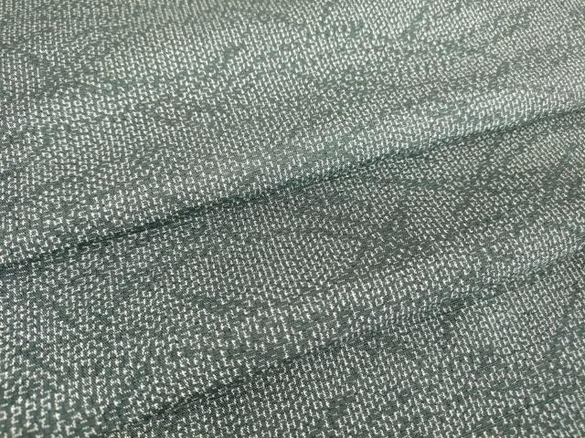 平和屋着物▽上質な紬　単衣　霞文　正絹　逸品　DAAV5189az