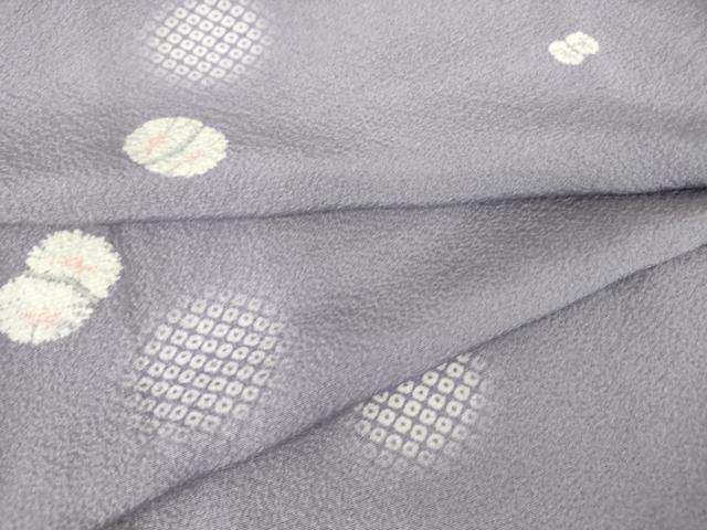 平和屋着物▽上質な小紋　単衣　霞丸文　蛍暈し　正絹　逸品　DAAV5200az