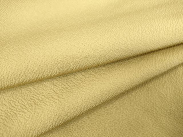 平和屋着物▽上質な色無地　単衣　枯色　鬼しぼ縮緬　正絹　逸品　DAAV5224az