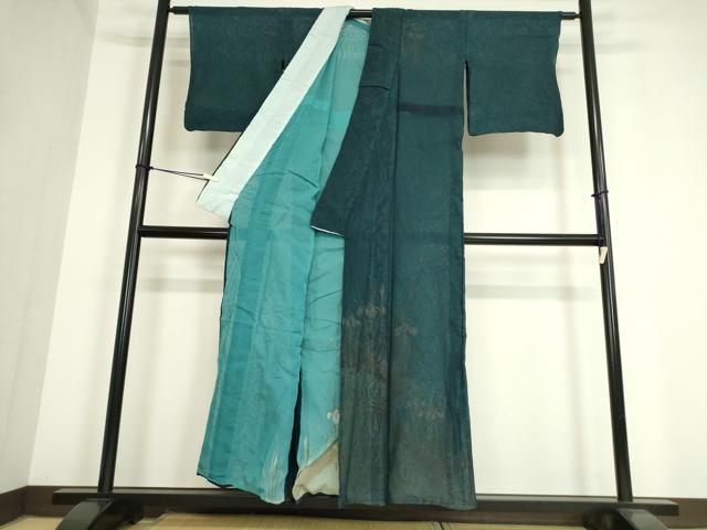 平和屋着物▽訪問着 無双 紗袷 紗×絽 流水渡橋花文