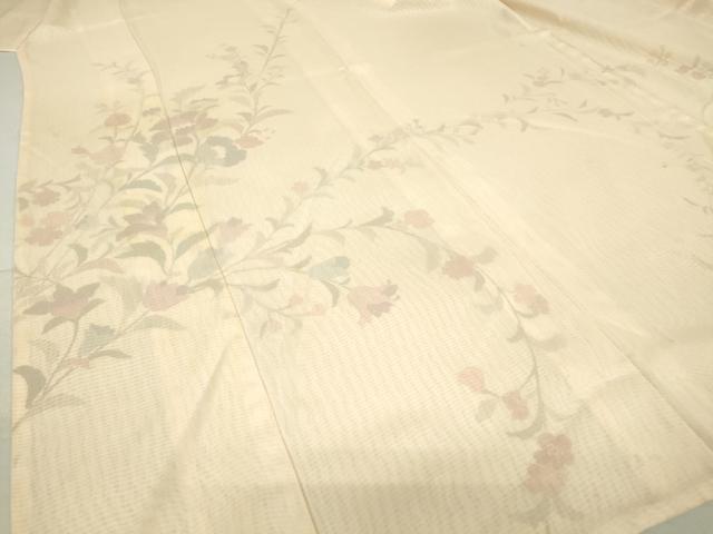 平和屋着物▽訪問着 無双 紗袷 紗×紗 草花文 正絹 逸品