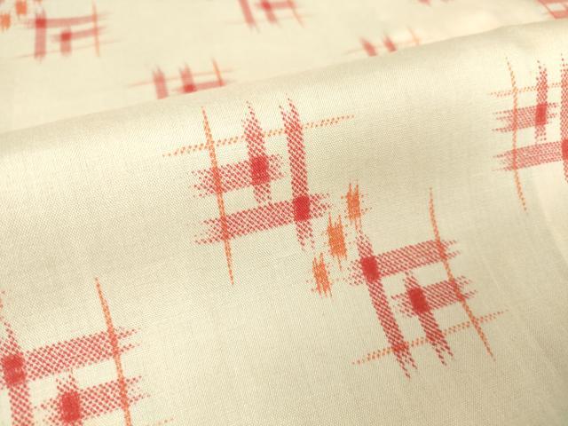 平和屋着物▽上質な紬 単衣 絣文 正絹 逸品 DAAV5333az