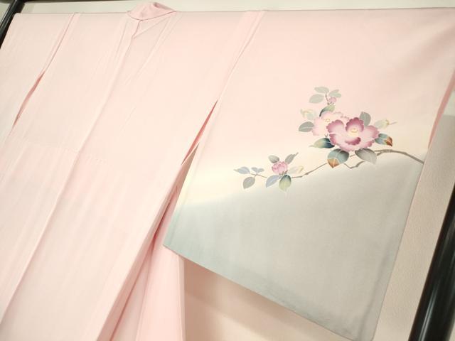 平和屋着物▽訪問着 単衣 友禅 枝花文 暈し染め 正絹