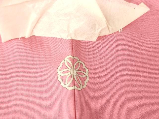 平和屋2 上質な色無地 単衣 吉祥地紋 桜色 証紙付き 逸品 DAAH8304ic(