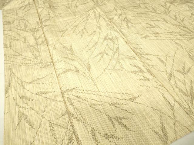 平和屋着物▽上質な紬　単衣　草葉文　正絹　逸品　DAAV5383az 平和屋着物▽上質な紬 単衣 草葉文 正絹 逸品 DAAV5383azの通販はau