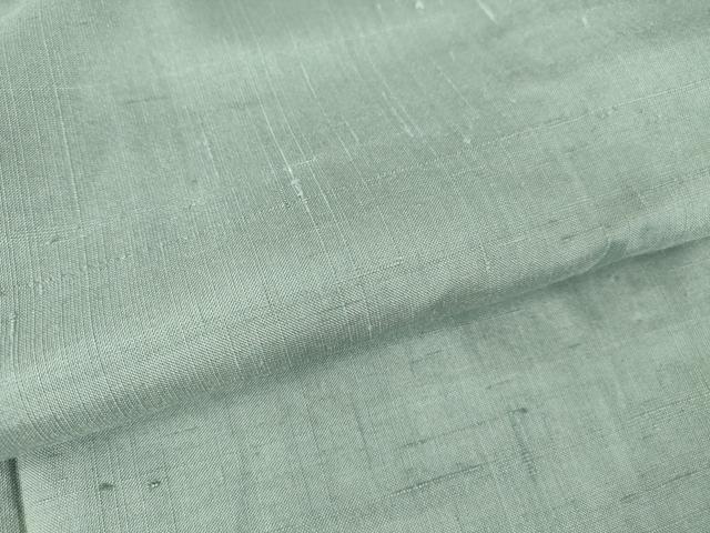 平和屋着物▽上質な紬 単衣 湊鼠色 正絹 逸品 DAAV5384az