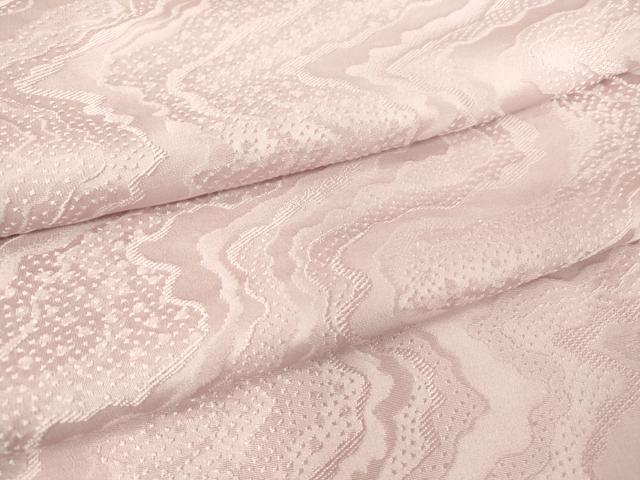 平和屋着物▽上質な色無地　単衣　流水地紋　淡紅藤色　正絹　逸品　DAAV5400az