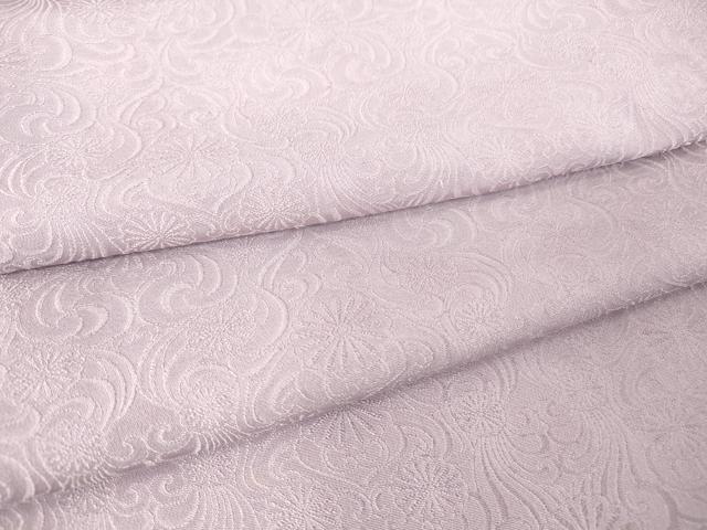 平和屋着物▽上質な色無地　単衣　菊唐草地紋　半色　正絹　逸品　DAAV5531az