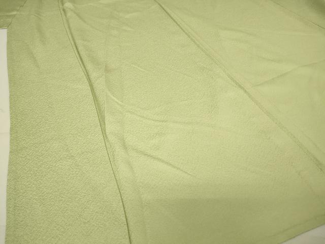 平和屋着物▽上質な色無地　単衣　裏葉柳色　正絹　逸品　DAAV5547az 平和屋着物▽上質な色無地 単衣 紋意匠 裏葉柳色 正絹 逸品 DAAS0752az