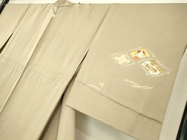 平和屋着物▽銀座きしや 訪問着 単衣 駒刺繍 宝尽くし零れ