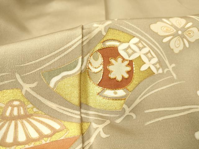 平和屋着物▽銀座きしや 訪問着 単衣 駒刺繍 宝尽くし零れ