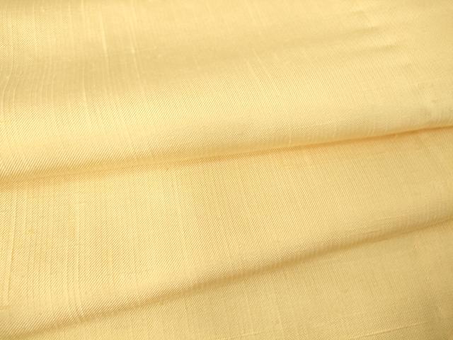 平和屋着物▽上質な紬　単衣　香色　正絹　逸品　DAAV5557az