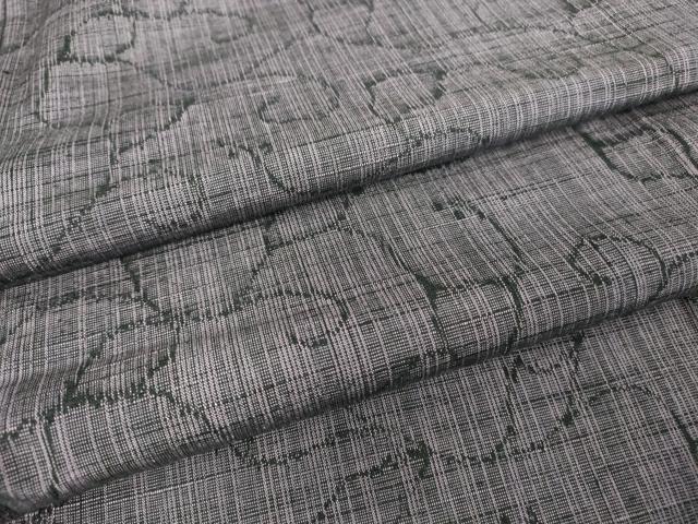 平和屋着物▽上質な紬 単衣 蔦の葉文 正絹 逸品 DAAV5568az