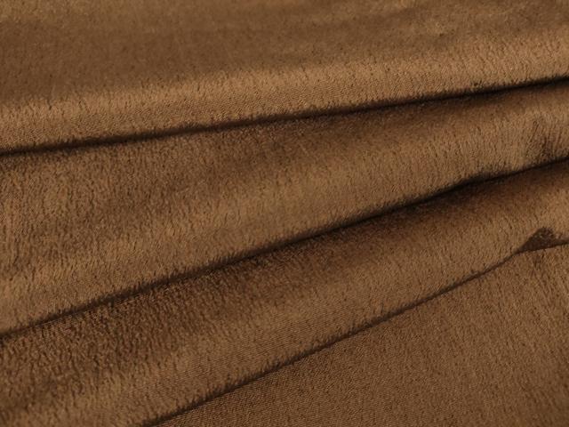 平和屋着物▽上質なお召　単衣　憲法茶色　正絹　逸品　DAAV5620az