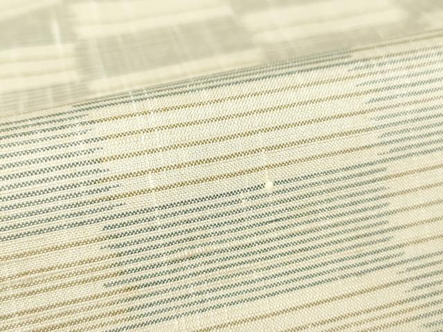 平和屋着物▽訪問着 単衣 紬地 市松絣文 正絹 逸品 DAAV5655az